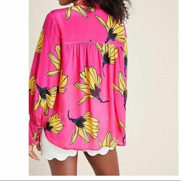 💕 Dhruv Kapoor Bright Pink Frida Top 💕 - Picture 3 of 14